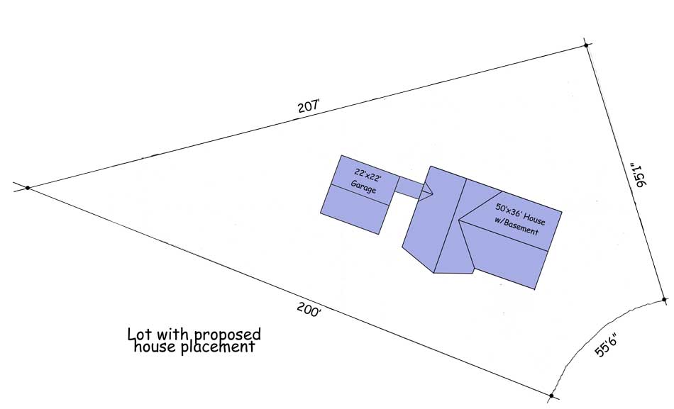 Proposed house location on property for sale in Lakeside MT